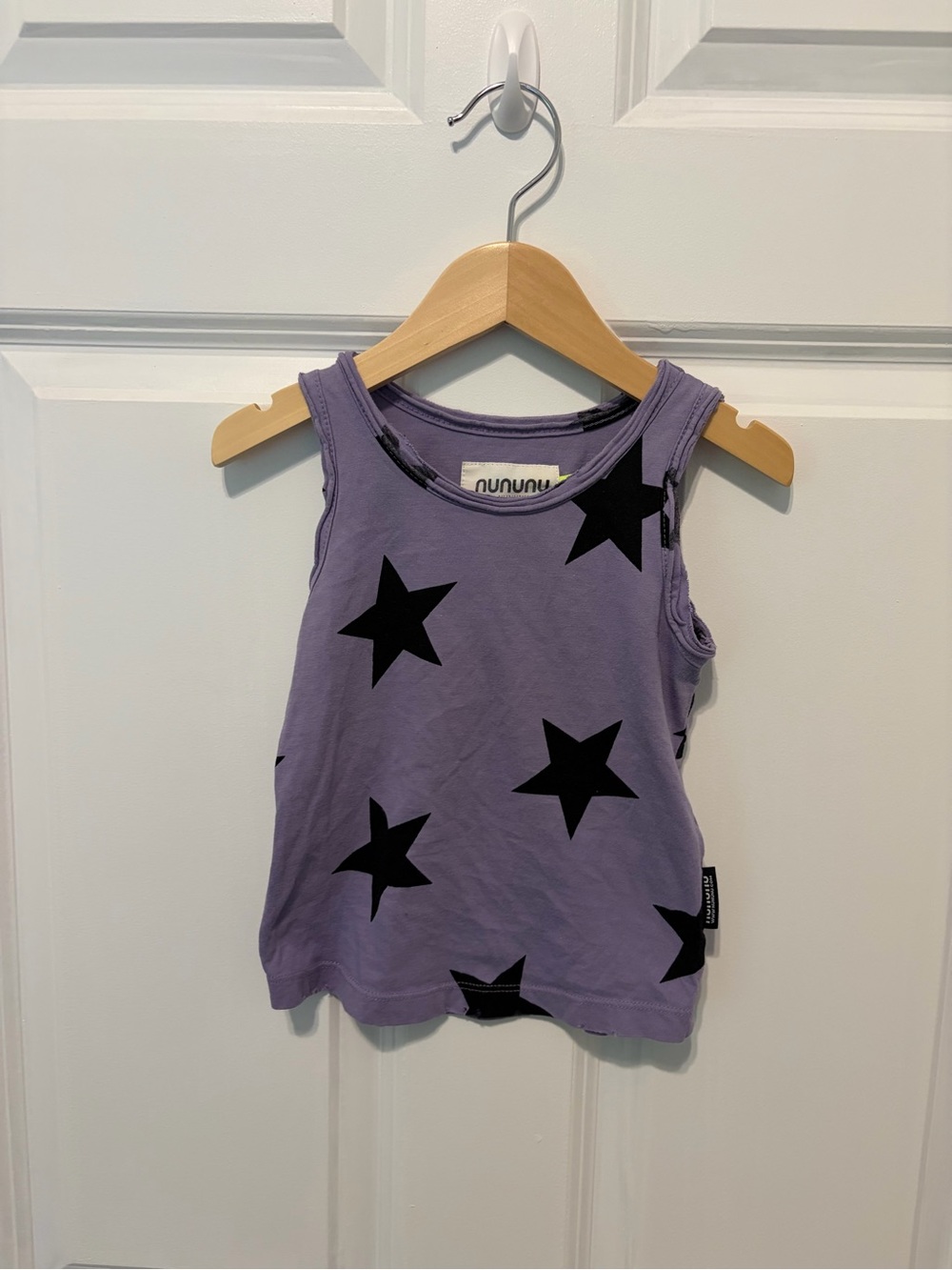 nununu Lavender Tank Top with Black Star Print